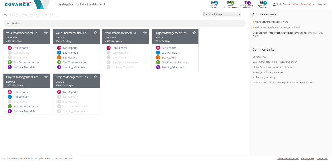 Xcellerate Lab Investigator Portal