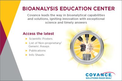 在Covance生物分析法。教育中心。