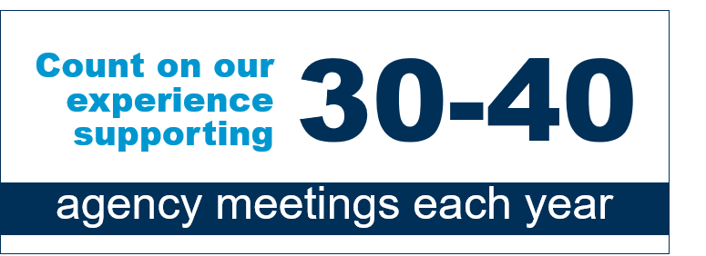 30-40 agency meetings per year