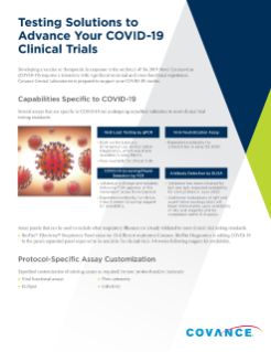 Testing Solutions to Advance Your COVID-19 Clinical Trials