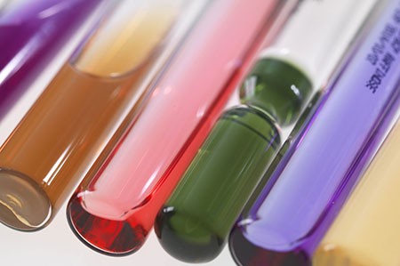 Photo of test tubes used in lead optimization toxicology services.