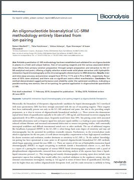 オリゴヌクレオチドバイオ分类lc-srm法でイオンペアリングが一切不成に