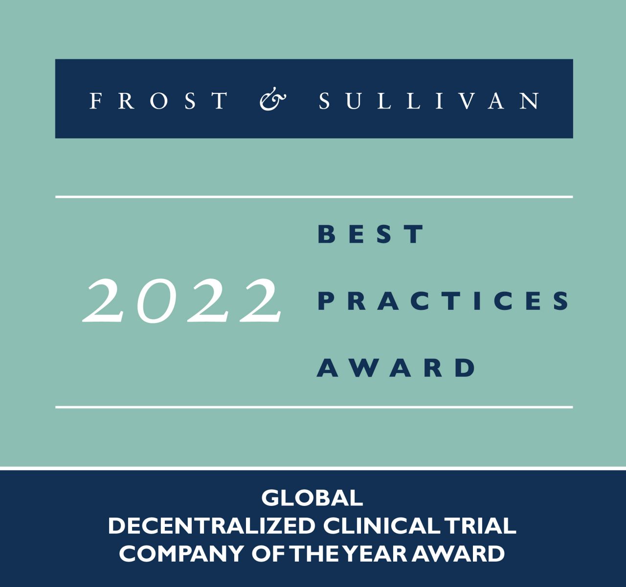2022年Frost & Sullivan奖得主-年度全球分散式临床试验公司